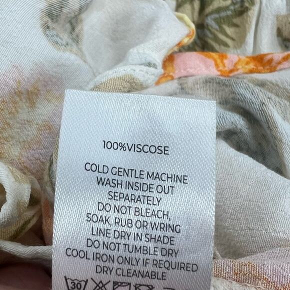 Kivari Blake Tie Front Floral Mini Dress Sz 6 - Picture 9 of 10